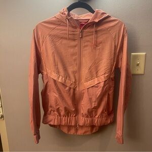Women’s Dusty Pink Nike Zip Up Hooded Anorak Windbreaker Jacket